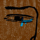 blue-on-brown-paper